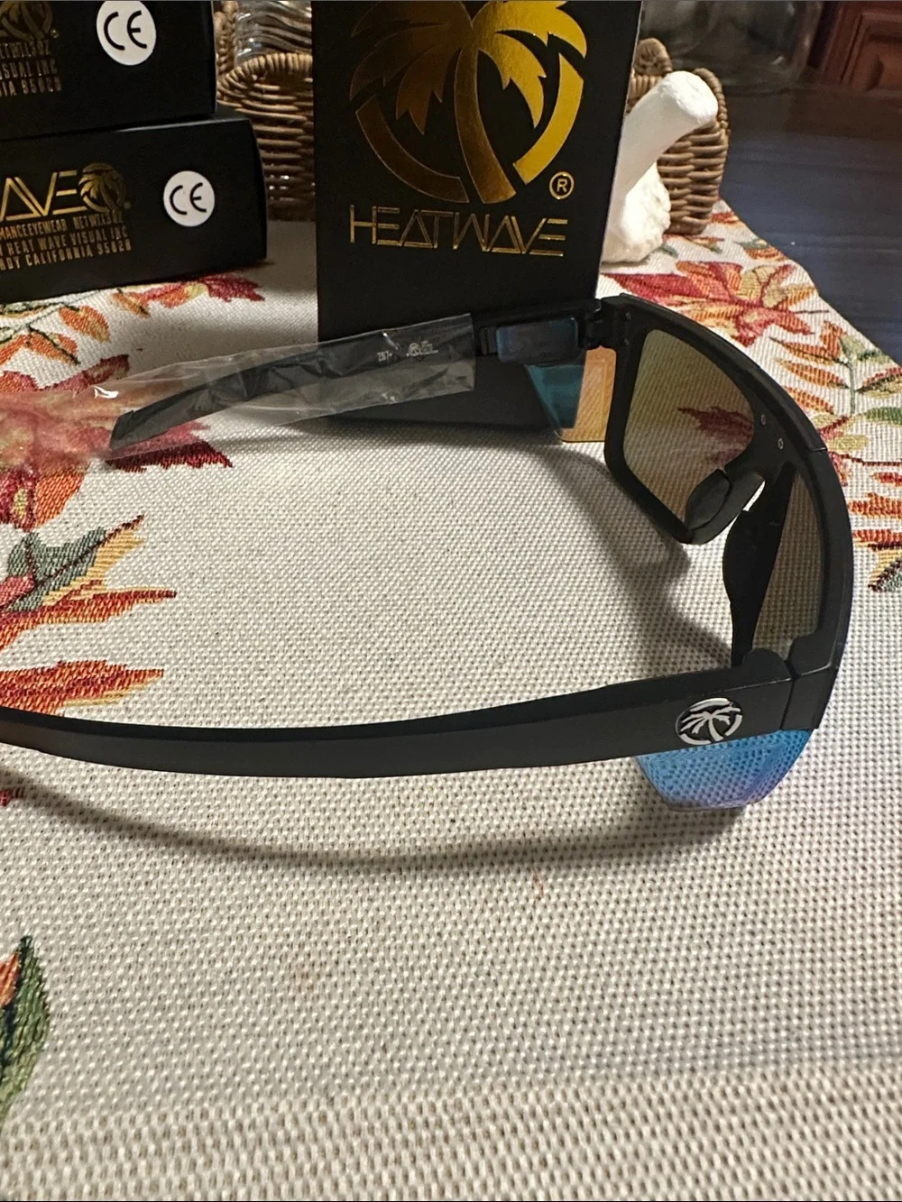 Blue Mirrored Visor Sunglasses